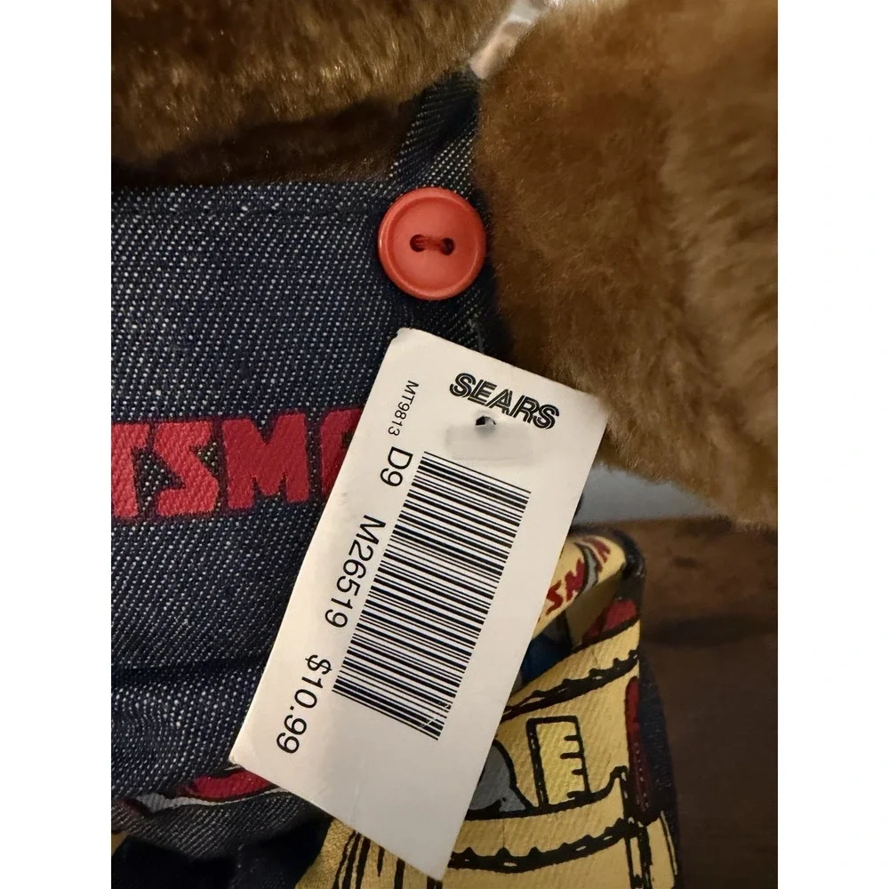 Vintage‎ Craftsman Bear Plush Sears Tool Promo Teddy Denim Overalls 12